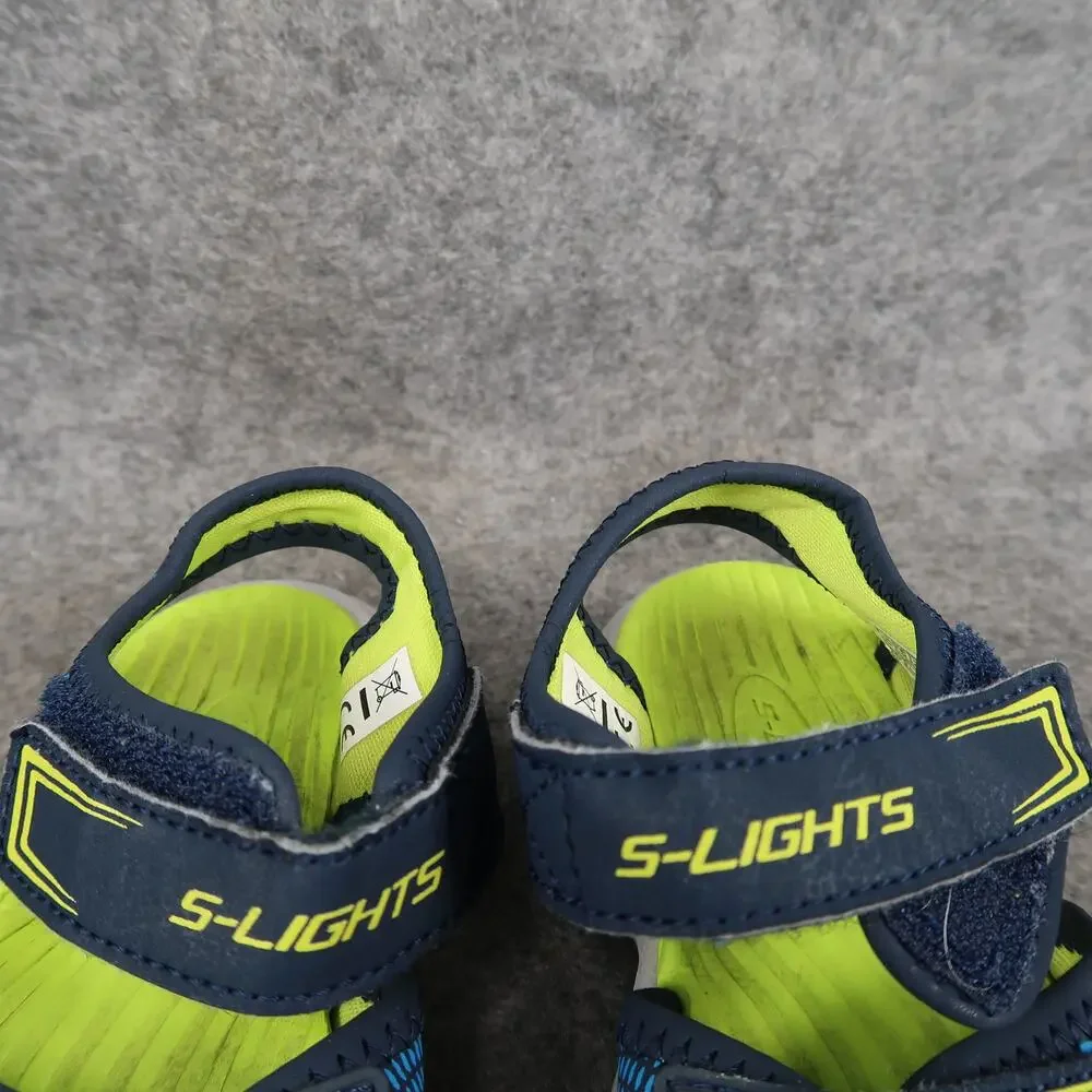 Skechers Shoes Toddler Baby 7 Sandals Adjustable Comfort Casual Kids Blue Green